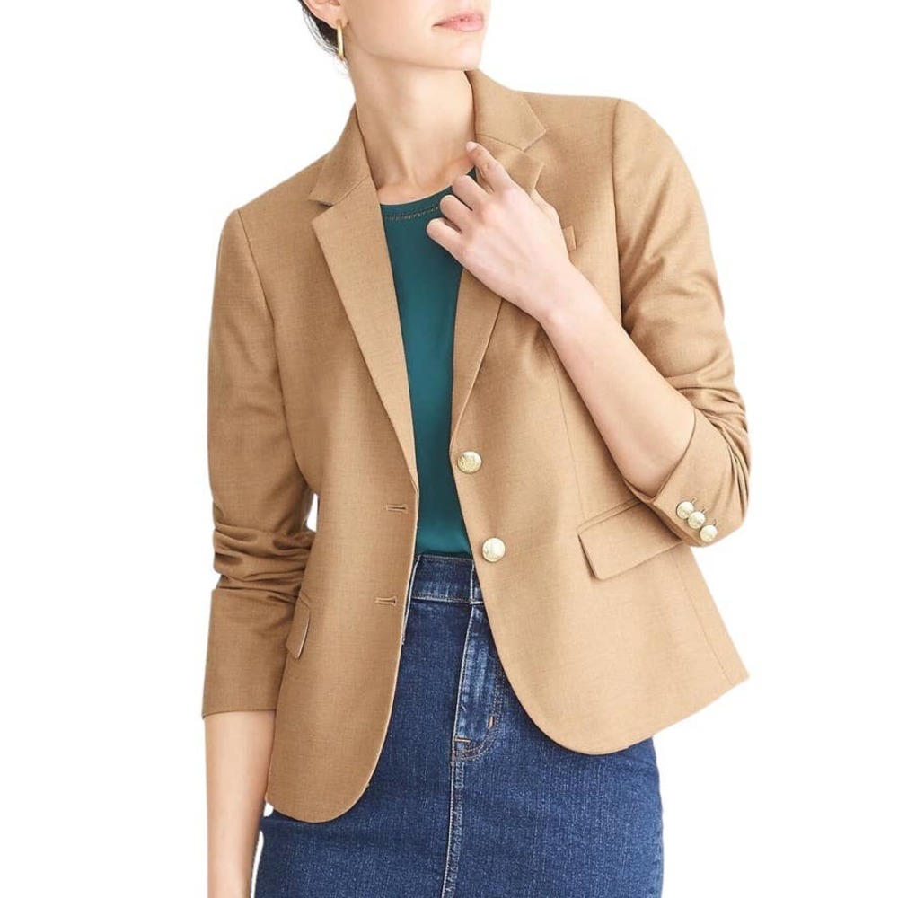 J.Crew Schoolboy Blazer Blogger Favorite Neutral Old Money Career Jacket Camel 4